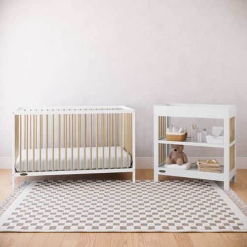 Graco Teddi 5-in-1 Convertible Crib - White/Driftwood