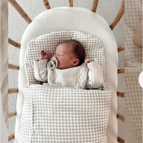 Wool Wrap Beige Gingham – Bundl Australia