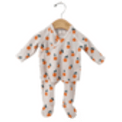 Organic Waffle Kimono & Pant Set, Oranges – SpearmintLOVE