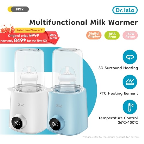 Dr.Isla Baby Bottle Warmer Digital Display 36-100℃ Adjustable Multifunctional PET  BPA FREE N22