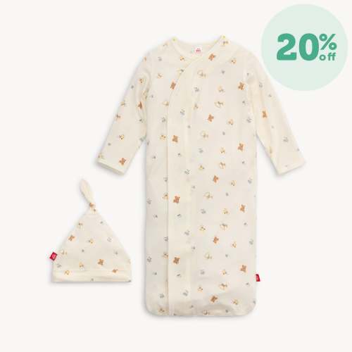 lullaby lane modal magnetic cozy sleeper gown + hat set – Magnetic Me