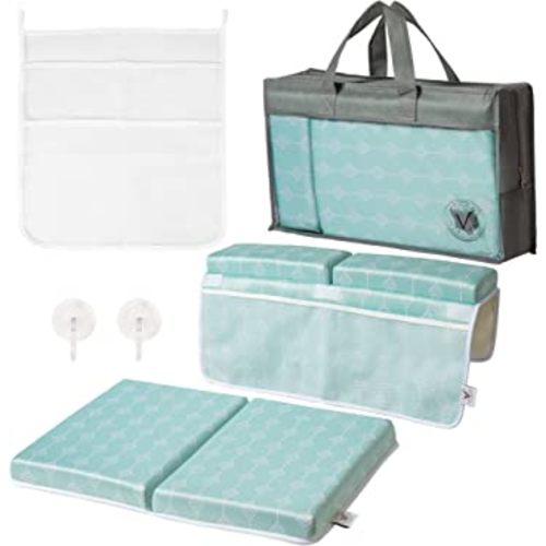 Extra Large Premium Size Bath Kneeler and Elbow Rest Pad Set. Made with Top Notch Quality Materials. Extra Thick Foam Padding for Ultimate Comfort. 5pc Set. Perfect for Parents and Pet Lovers.