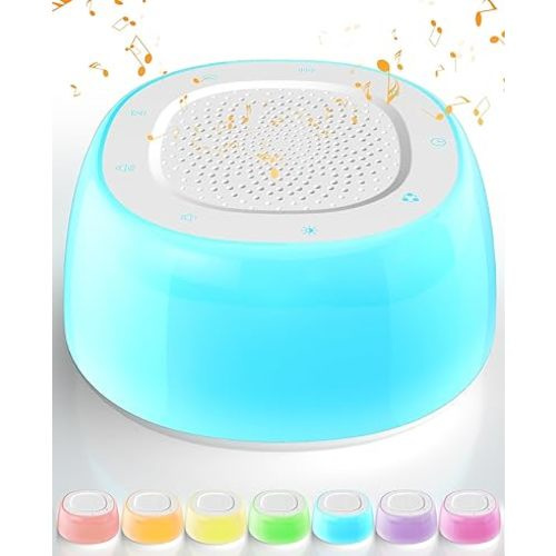 Jack & Rose White Noise Machine Baby, Baby Sound Machine Kids with Night Light, Portable White Noise Machine for Sleeping