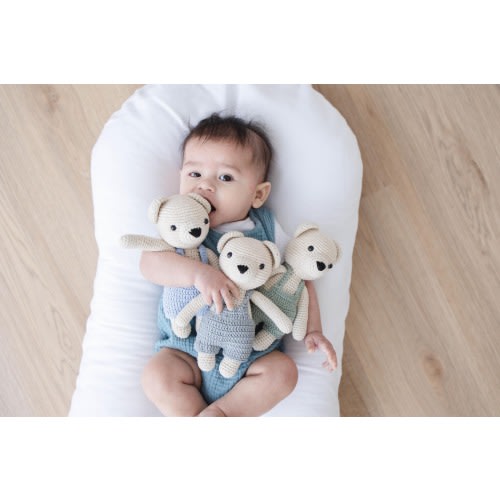 Handmade Bear Crochet Doll – Soft and Snugly for Newborns and Toddlers, Baby Shower and Newborn Gifts, Welcoming Baby Gift
