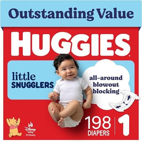 Huggies Little Snugglers Diapers Size 1, 198 Count (6 Packs of 33)