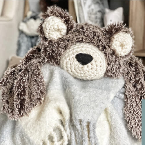 Small Brown Frosted Minky Bear Rug – ClaraLoo