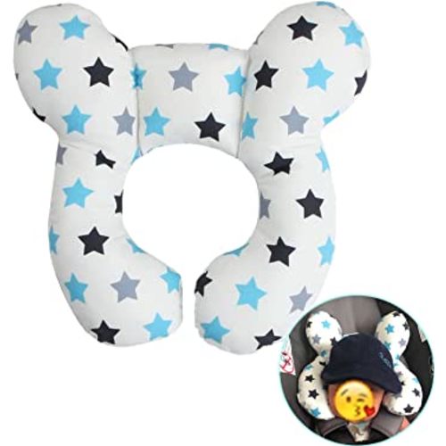 Baby Travel Pillow Toddler Head and Neck Support Pillow for Baby Pushchair,Car Seat,Travel(White)