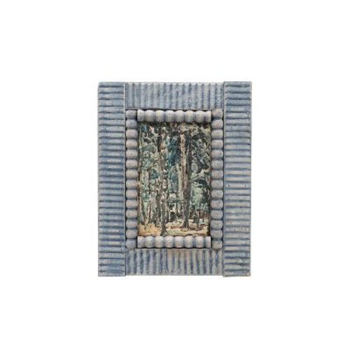 4x6 Beaded Picture Frame Blue Mdf, Wood & Glass By Foreside Home & Garden