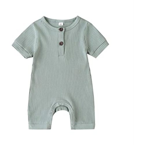 Cecobora Infant Newborn Baby Boys Girls Cotton Linen Romper Summer Jumpsuit Sleeveless Overalls Clothing Set