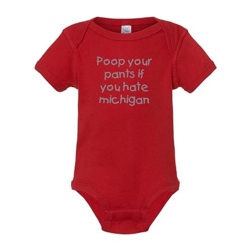 Campus Originals Ohio State Fan Poop Your Pants If You Hate Michigan Funny Baby Bodysuit Shower Gift