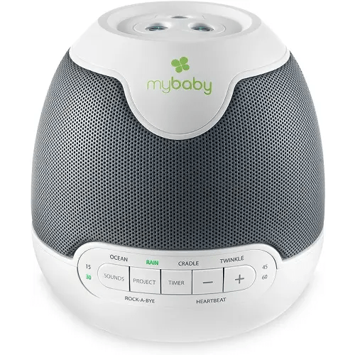 MyBaby Lullaby Sound Machine & Projector – Baby Sleep Machine Plays 6 Sounds & Lullabies, Projects Soothing Images - Auto-Off Timer, Adjustable Volume, Great for Baby Registry and Baby Shower Gifts