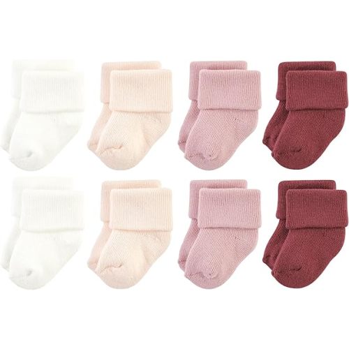 Hudson Baby Baby Girls' Cotton Rich Newborn and Terry Socks