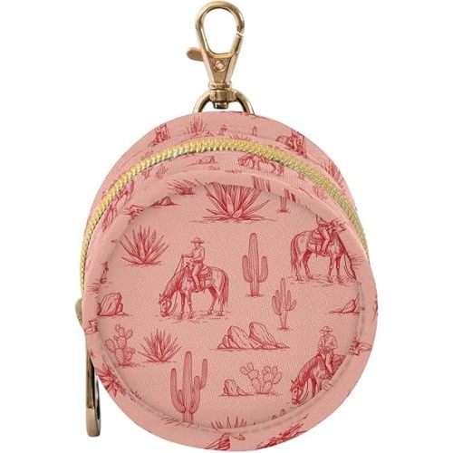 Western Cowboy Coral Pattern Pacifier Holder Baby Pacifier Case Paci Storage Holders Holds 2 Pacifiers Pouches Baby Stroller Diaper Bag Essentials