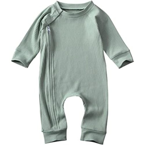 CIYCUIT Newborn Baby Boy Girl Romper Clothes Infant Solid Ribbed Onesie Bodysuit Jumpsuit Outfits