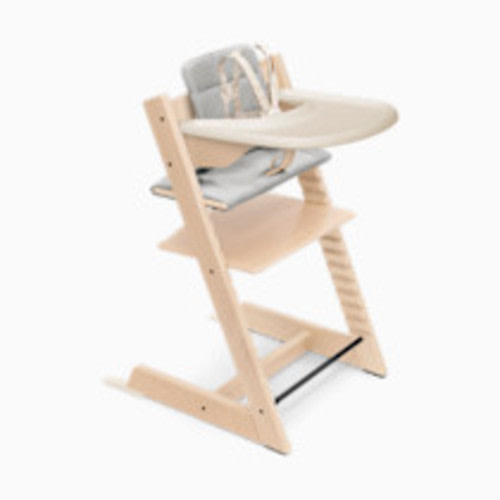 Stokke Tripp Trapp High Chair Complete² - Natural / Anthracite Cushion/ Vanilla White Tray