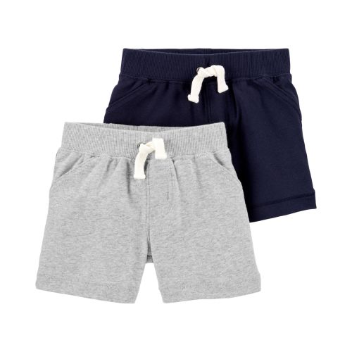 carter's® Size 6M 2-Pack Shorts in Blue/Grey