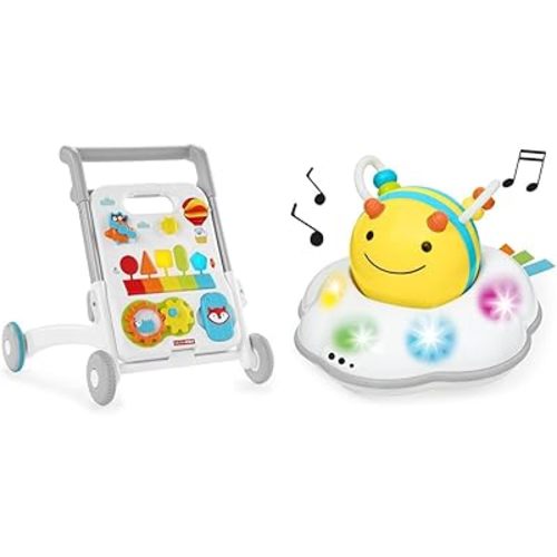 Skip Hop Explore & More 4-in-1 Walker & Crawl Toy, 3-Stage Developmental Learning, Follow-Me Bee