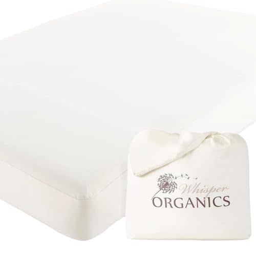 Organic Crib Mattress Protector - 100% Waterproof Crib Mattress Protector Pad