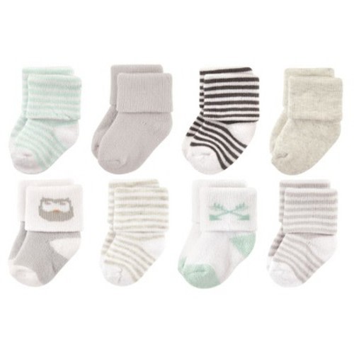 Luvable Friends Baby Unisex Newborn and Baby Terry Socks, Owl, Size: 0-6 months