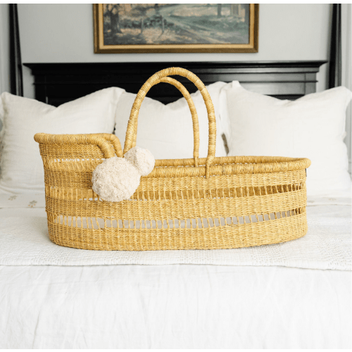 Modern Open Weave Moses Basket