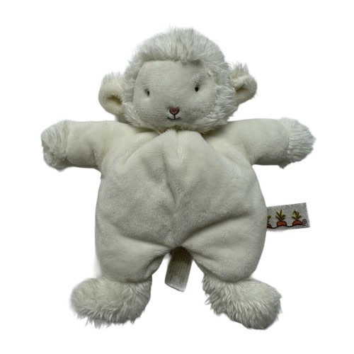 BUNNIES BY THE BAY Carrots Ivory Plush Sheep Rattle Lovie Stuffed Animal Lovey