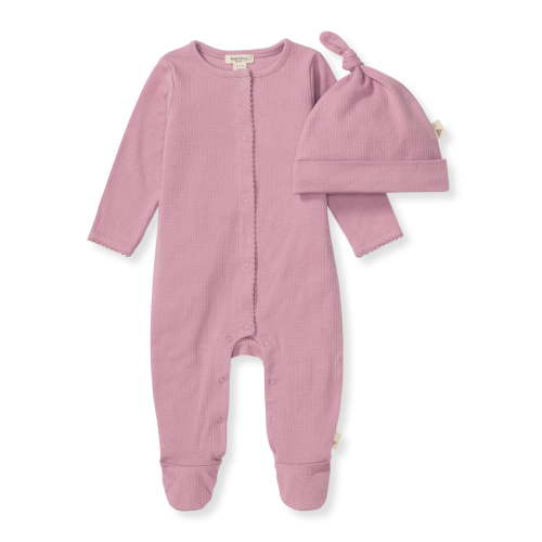 Burt's Bees Baby Organic Cotton Baby Jumpsuit & Knot Top Hat, Sizes Newborn-12 Months