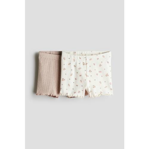 2-PACK RIBBED COTTON BIKE SHORTS