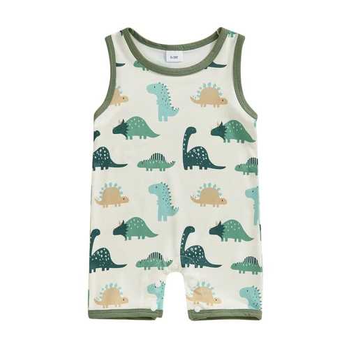 Baby Boy Sleeveless Dino Romper
– The Trendy Toddlers