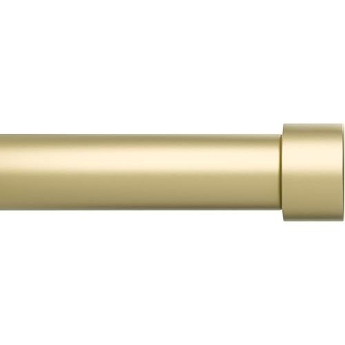 Umbra Cappa Curtain Rod, Includes 2 Matching Finials, Brackets & Hardware, 66 to 120-Inches, Gold