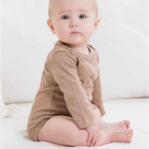 Classic Long Sleeve Bodysuit - 0-3M, Truffle