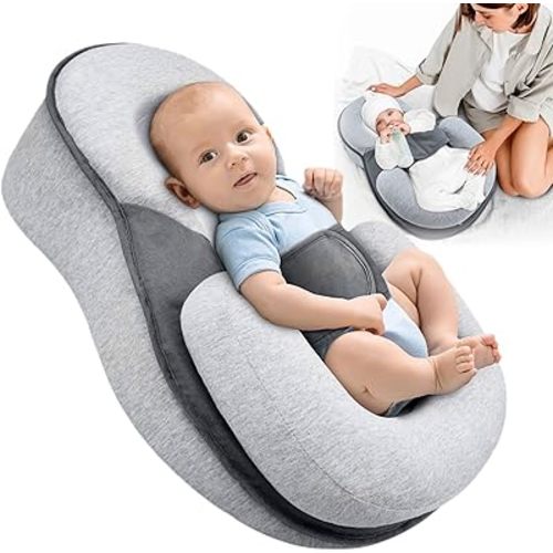 Baby Wedge Pillow for Newborn Bassinet Baby Snuggle Bed Perfect for Reducing Spit-Up, Anti Overflow Milk Support for Breastfeeding, Bottle Feeding