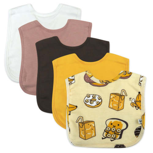 5-Pack Organic Cotton 4 in 1 Reversible Bibs | Honest Baby Clothing