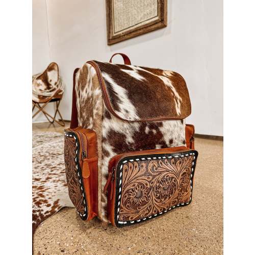 Evangeline Cowhide Backpack