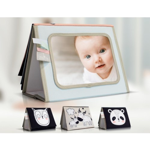 Soft Tummy Time Book with Baby Safe Mirror