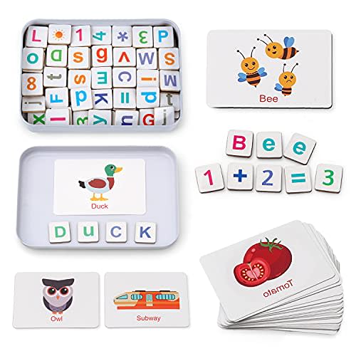 Coogam Magnetic Letters Numbers Alphabet Fridge Magnets ABC 123 Educational Toy Set Preschool Learning Spelling Counting Uppercase Lowercase Math for 3 4 5 Years Kid Toddler