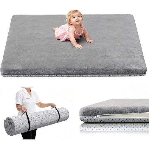 Yozoia Baby Play Mat 71 x 59, Thick Baby Play Mat for Floor, Ultra Soft Playpen Mat, Machine Washable Tummy Time Foam, Non-Slip Bottom Helps Cushion, for Kids, Infant and Toddler Crawling