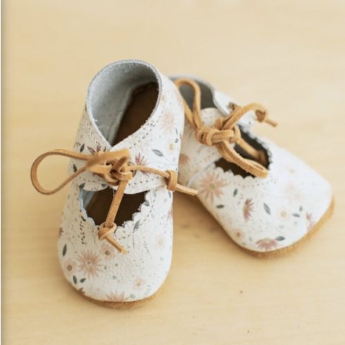 Floral leather Baby Mary Janes – Sun & Lace