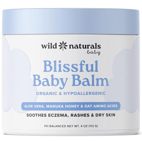 Baby Eczema Cream - Moisturizer for Dry, Itchy, Sensitive Skin & Diaper Rash - Long-Lasting Body Butter Lotion for Calming & Itch Relief (4oz)