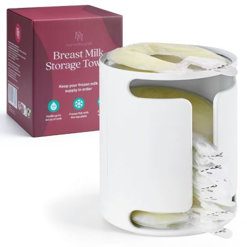 Breast Milk Storage Tower For Willow Pump Bags - 4oz - Breastfeeding Supplies - Fits Up To 16 Bags
