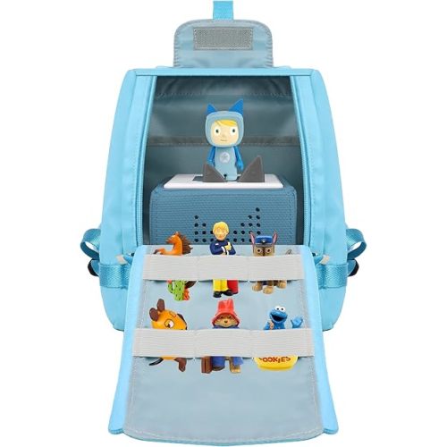 Carrying Case for Tonies Figures and Box, Storage Bag for Toniebox Accessories, Organizer for Tonies Starter Set Characters Headphones, Blue