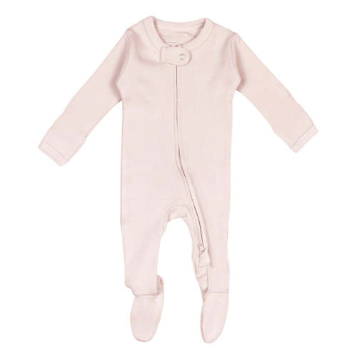 Blush | Organic Zipper Footie – L'ovedbaby