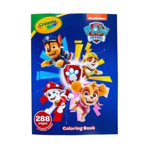 Crayola 288pg PAW Patrol Coloring Book with Sticker Sheets: Creative Toddler Activity for Kids 3+ by Nickelodeon