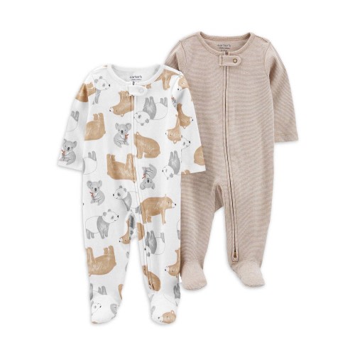 Carter's Child of Mine Unisex Sleep N Play, 2-Pack, Sizes Preemie-9M