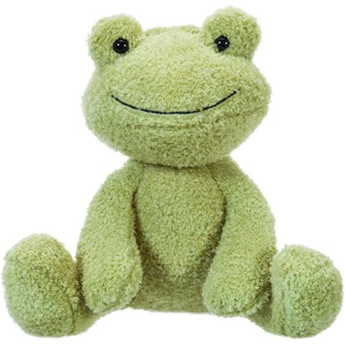 Apricot Lamb Toys Plush Velvet Frog Stuffed Animal Soft Cuddly Perfect for Child (Green Frog,8.5 Inches)