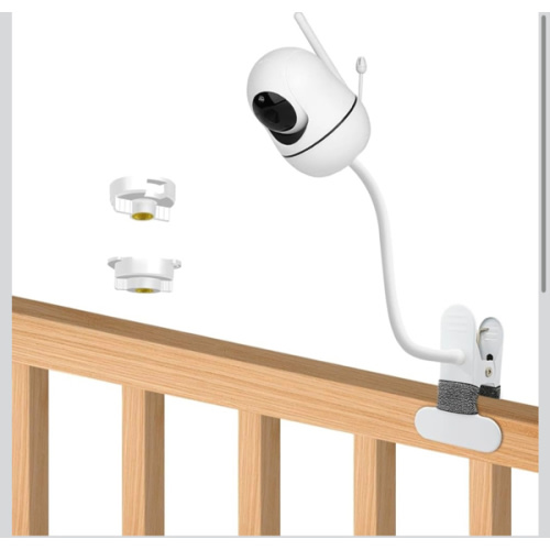 HelloBaby Monitor Clip Mount for HB6550/ HB6560/ HB65/ HB66/ HB6351/ HB40/ HB6339/ HB6336/HB6081, Flexible Crib Clamp Mount Long Gooseneck Arm, Indoor Without Tools or Wall Damage