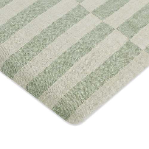 Babyletto All-Stages Bassinet Sheet in GOTS Certified Organic Muslin Cotton - Moss Stripe
