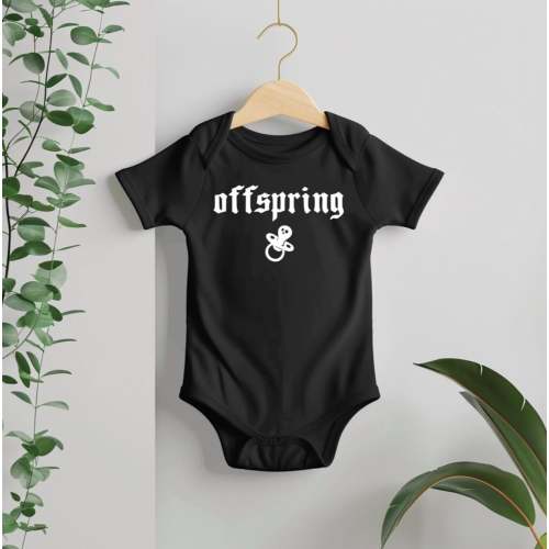 Cute Baby Gift For Alt Parents- Offspring Pacifier Design- Alt Rock Baby Shower Gift- Punk Rock Fan Baby Shower Gift- Goth Emo Parents