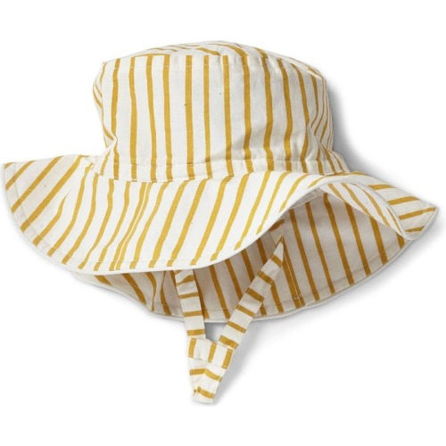 Pehr Stripe Organic Cotton Bucket Hat, 6-12 M, Stripes Away Marigold