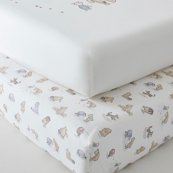 Disney's Winnie the Pooh Organic Crib Fitted Sheet Bundle - Set of 2