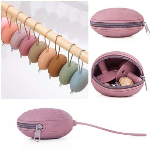 PopLittleOne 1pc Baby Silicone Pacifier Holder 100% Baby Soft Silicone Container Box Pacifier Case Pouch For Newborns Accessories | SHEIN USA